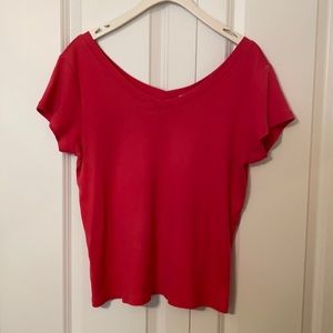 Talbots Pink ribbed shirt